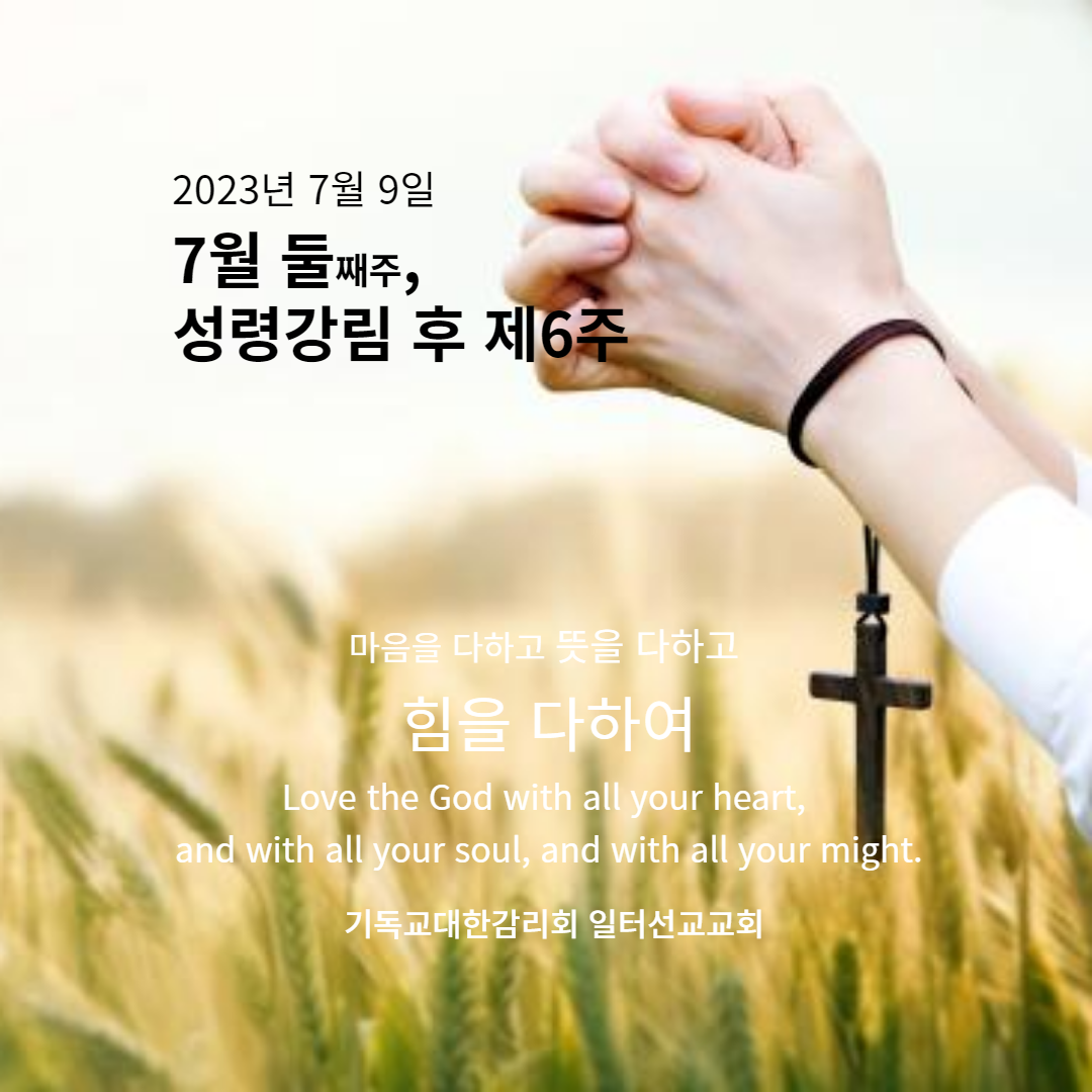 마태복음 11장 16~19절 7월 둘째주, 성령강림 후 제6주