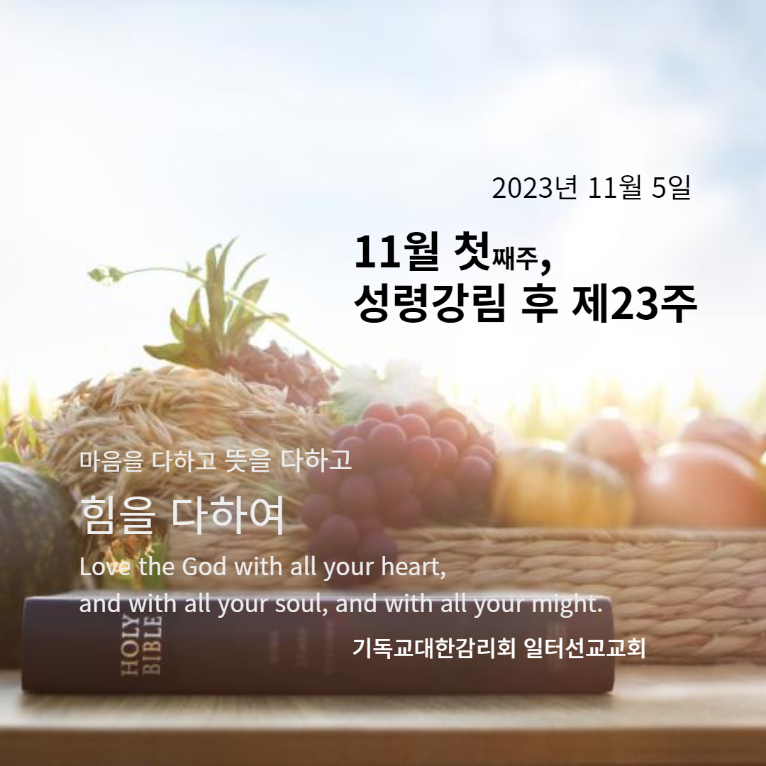 마태복음 23장 1~12절 11월 첫째주, 성령강림 후 제23주