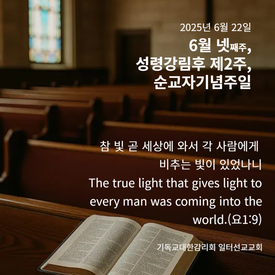 마태복음 9장 35절~10장 8절, 6월 넷째주, 성령강림 후 제2주, 순교자기념주일