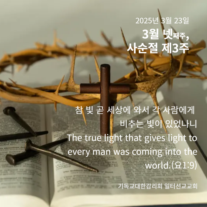 누가복음 13장 1~9절, 3월 넷째주, 사순절 제3주